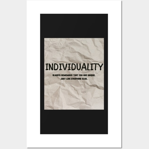 Individuality Wall Art by IOANNISSKEVAS